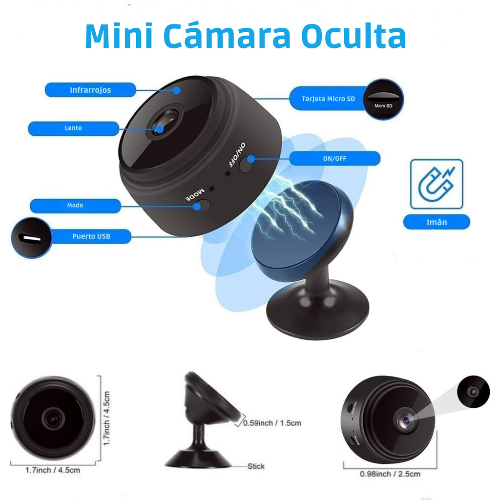 Mini Cámara Espia 1080p HD SPYVISION A9